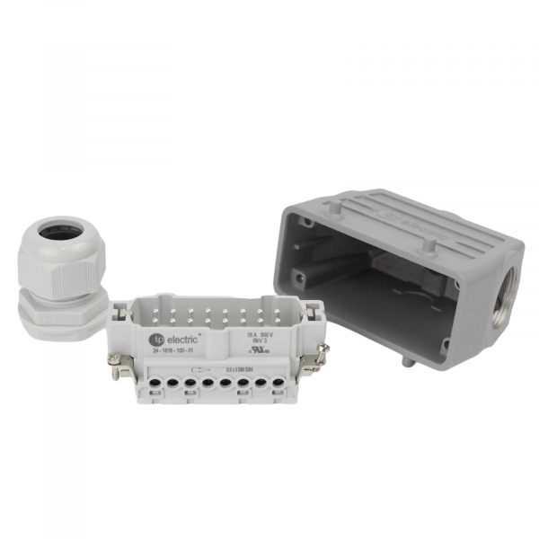 Industriesteckverbinder - Stecker 16 Polig 16A - Metall